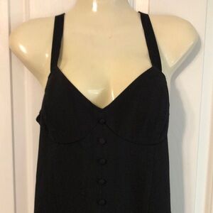 Guess Black Bodycon Racerback Suspender Straps Dress Size 5